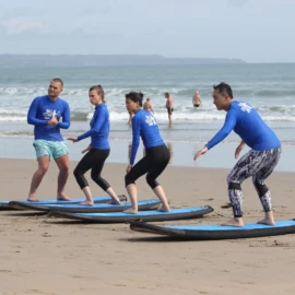 Exercice technique sur la plage