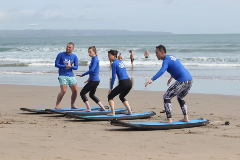 Exercice technique sur la plage