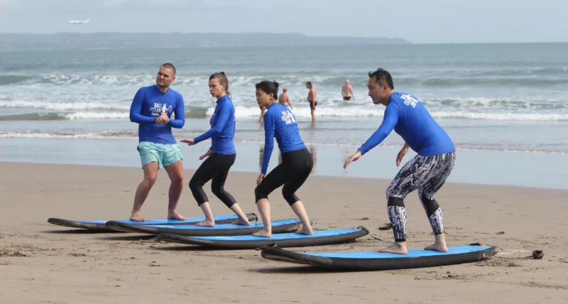 Exercice technique sur la plage