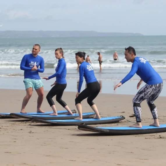 Exercice technique sur la plage