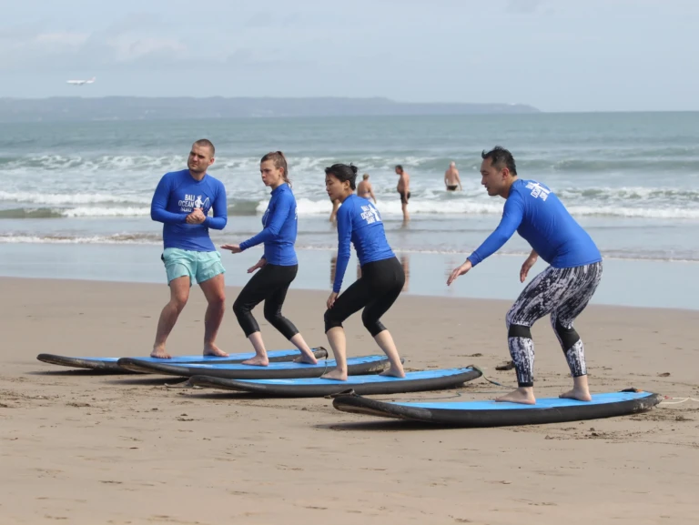 Exercice technique sur la plage