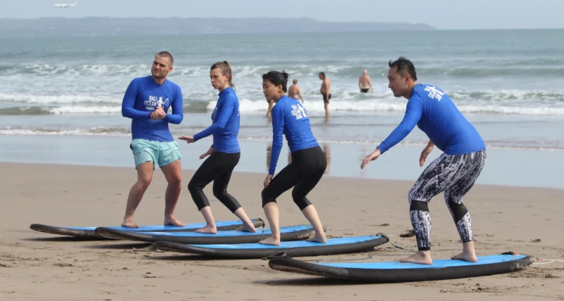 Exercice technique sur la plage