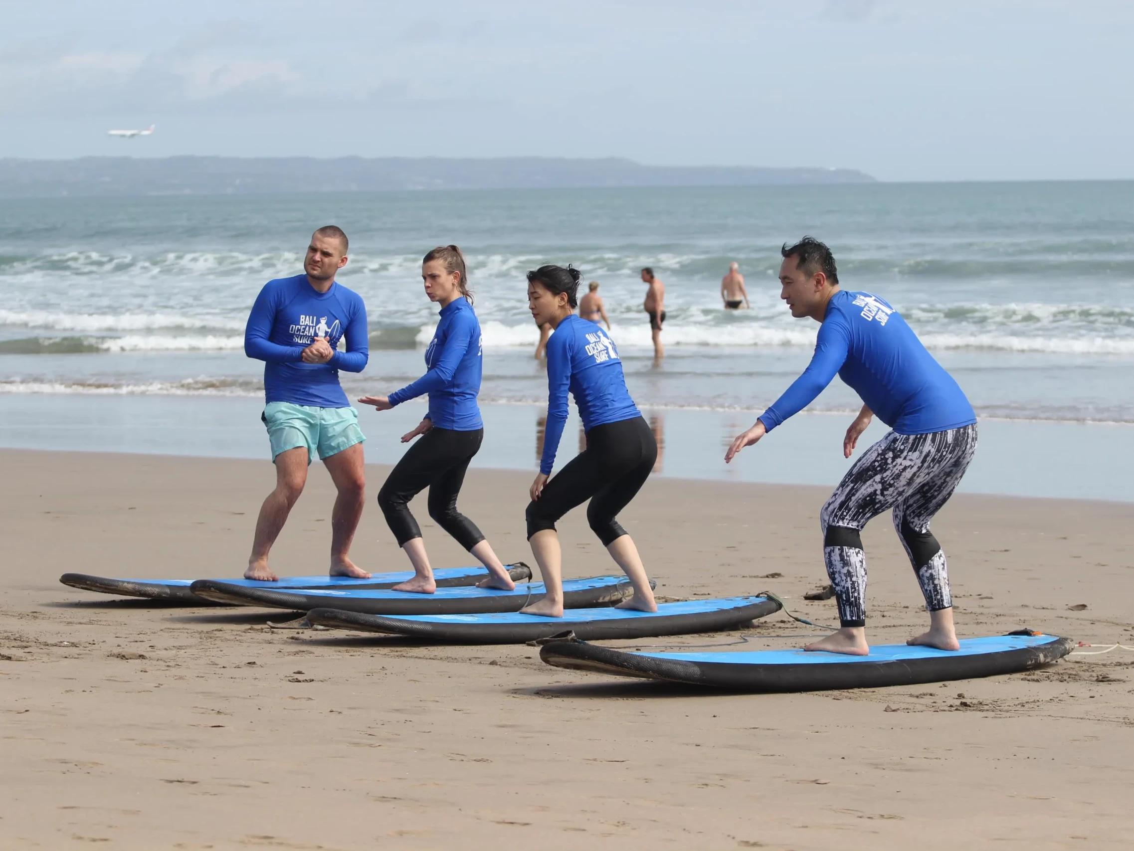 Exercice technique sur la plage
