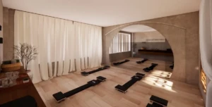 Modern Lagree Pilates studio with reformer machines at EOS Lagree, partner of Bali Ocean Surf