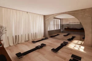 lagree-fitness-studio-partner-bali Modern Lagree Pilates studio with reformer machines at EOS Lagree, partner of Bali Ocean Surf